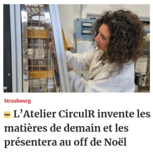 Article sur les matières d'Atelier CIRCULR dans les Dernières Nouvelles d'Alsace - DNA